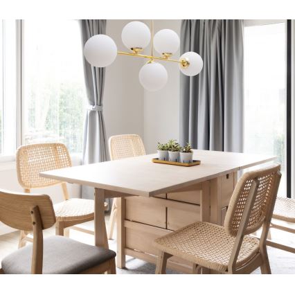 Lámpara colgante FIRA 5xE27/60W/230V dorado