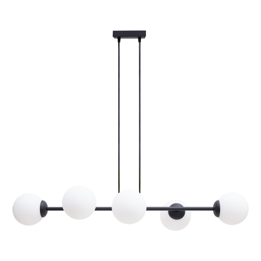 Lámpara colgante FIRA 5xE27/60W/230V negro