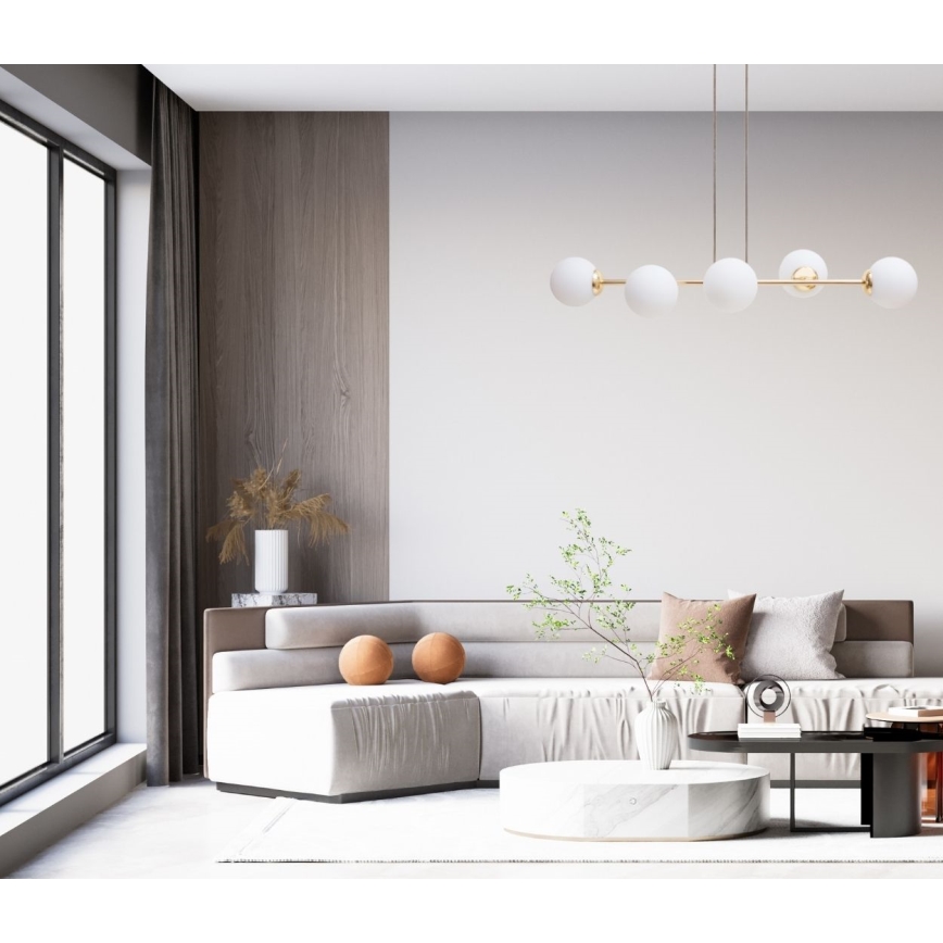 Lámpara colgante FIRA 5xE27/60W/230V negro