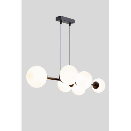 Lámpara colgante FIRA 5xE27/60W/230V negro