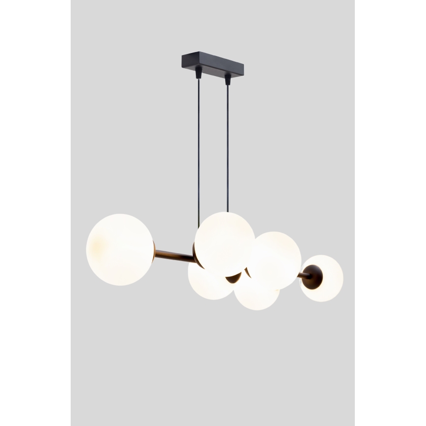 Lámpara colgante FIRA 5xE27/60W/230V negro