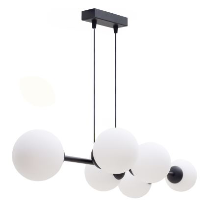 Lámpara colgante FIRA 5xE27/60W/230V negro