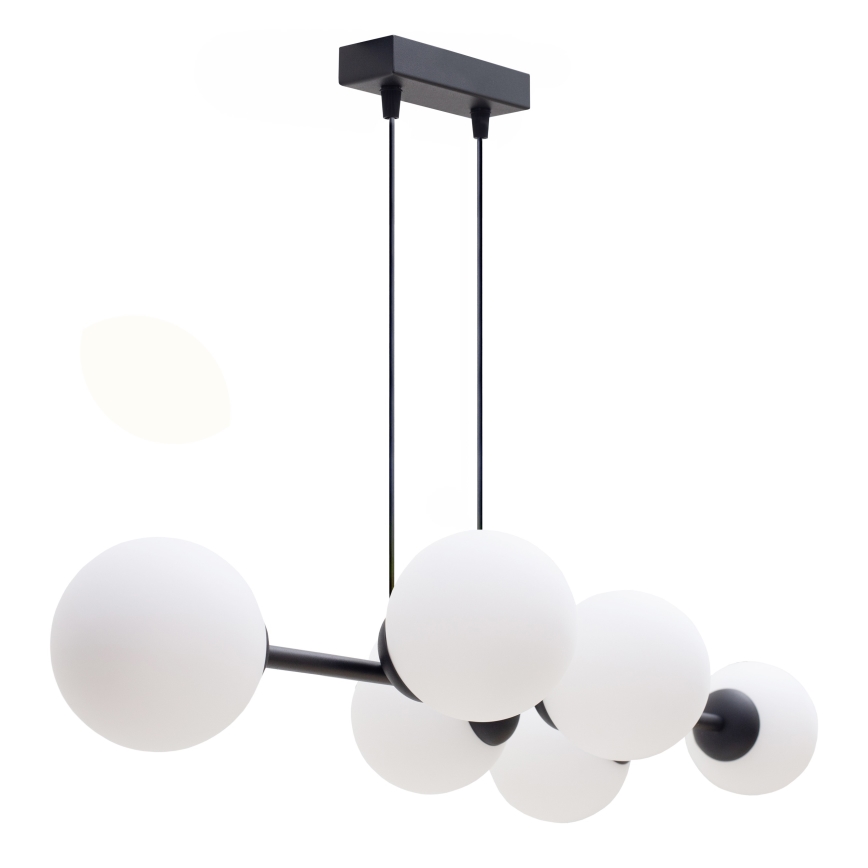 Lámpara colgante FIRA 5xE27/60W/230V negro