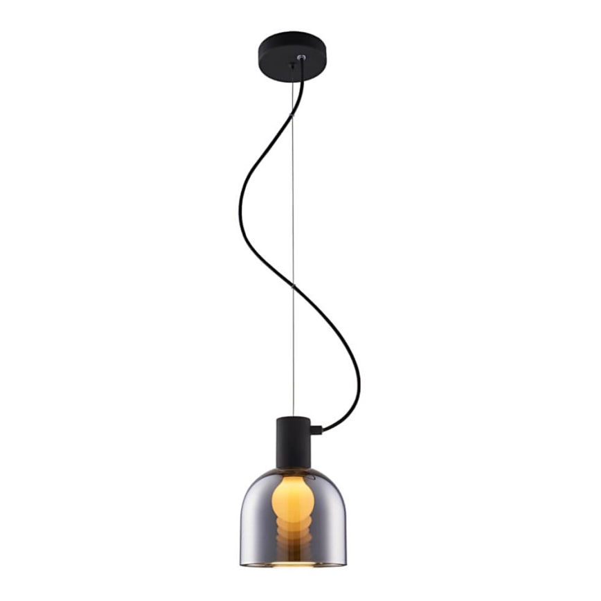 Lámpara colgante FIRE 1xE27/9W/230V gris/negro