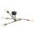 Lámpara colgante FLAME 6xE27/60W/230V negro/dorado