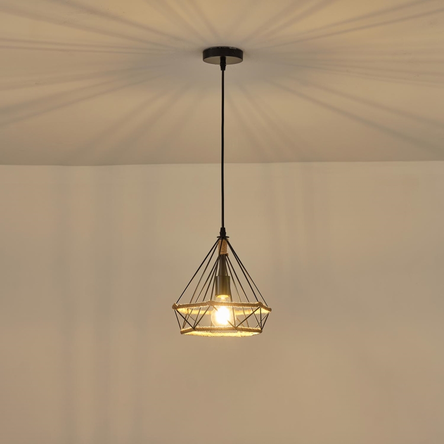 Lámpara colgante FLARE 1xE27/15W/230V diá. 25 cm beige