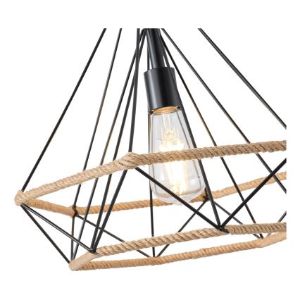 Lámpara colgante FLARE 1xE27/15W/230V diá. 38 cm beige