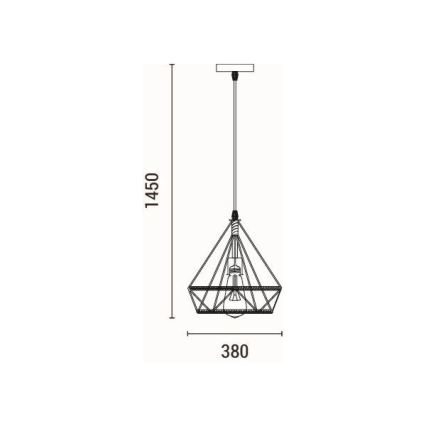 Lámpara colgante FLARE 1xE27/15W/230V diá. 38 cm beige