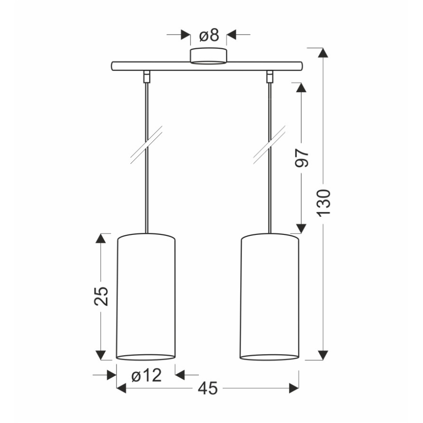 Lámpara colgante FLERI 2xE27/60W/230V ratán