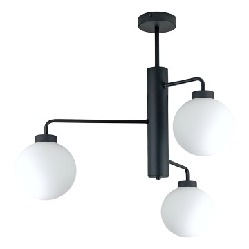 Lámpara colgante FLEX 3xE27/60W/230V negro/blanco