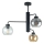 Lámpara colgante FLEX 3xE27/60W/230V negro/negro ahumado/beige ahumado/transparente