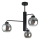 Lámpara colgante FLEX 3xE27/60W/230V negro/negro ahumado