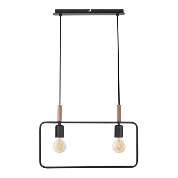 Lámpara colgante FRAME 2xE27/60W/230V negro