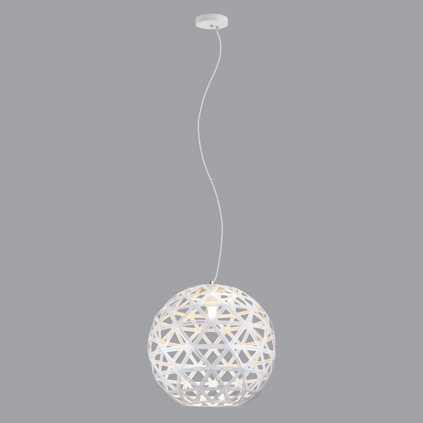 Lámpara colgante FROZEN 1xE27/60W/230V diá. 50 cm blanco