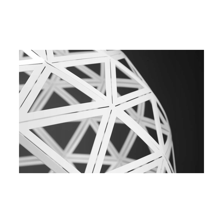 Lámpara colgante FROZEN 1xE27/60W/230V diá. 50 cm blanco
