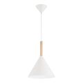 Lámpara colgante FUKS 1xE27/15W/230V color crema/beige