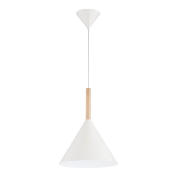 Lámpara colgante FUKS 1xE27/15W/230V color crema/beige
