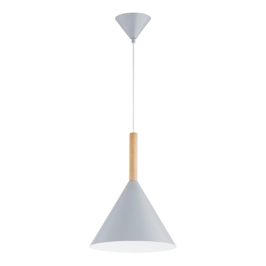 Lámpara colgante FUKS 1xE27/15W/230V gris/beige