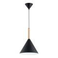Lámpara colgante FUKS 1xE27/15W/230V negro/beige