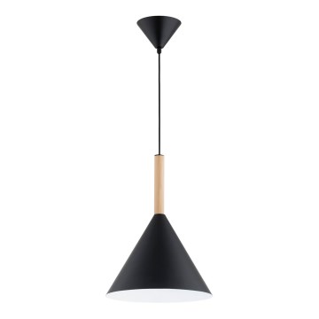 Lámpara colgante FUKS 1xE27/15W/230V negro/beige
