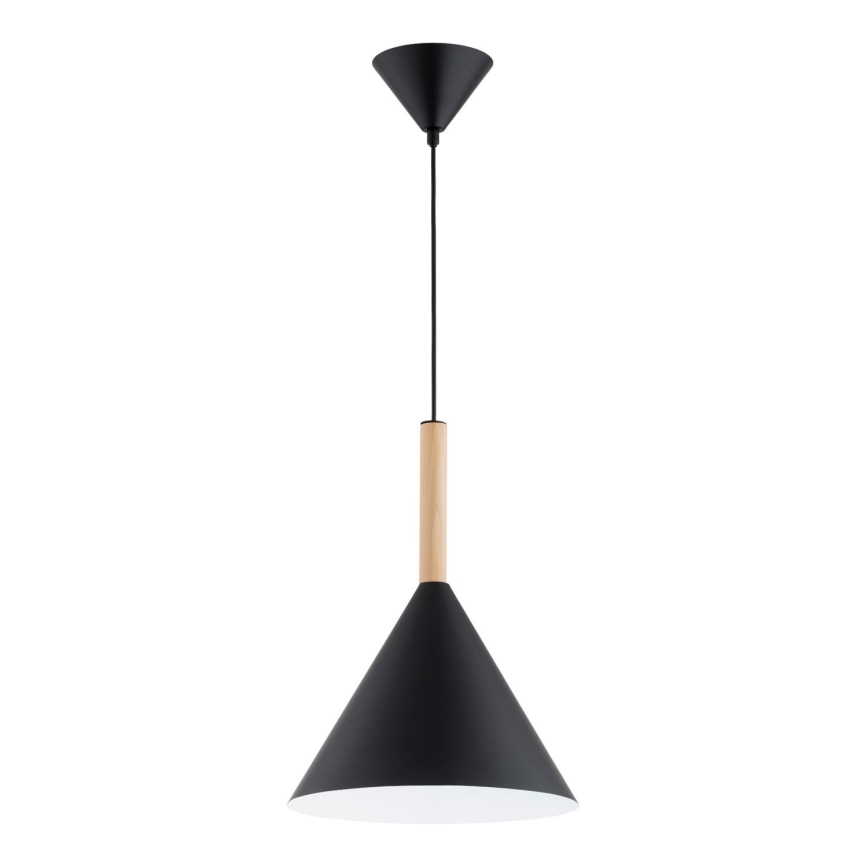 Lámpara colgante FUKS 1xE27/15W/230V negro/beige