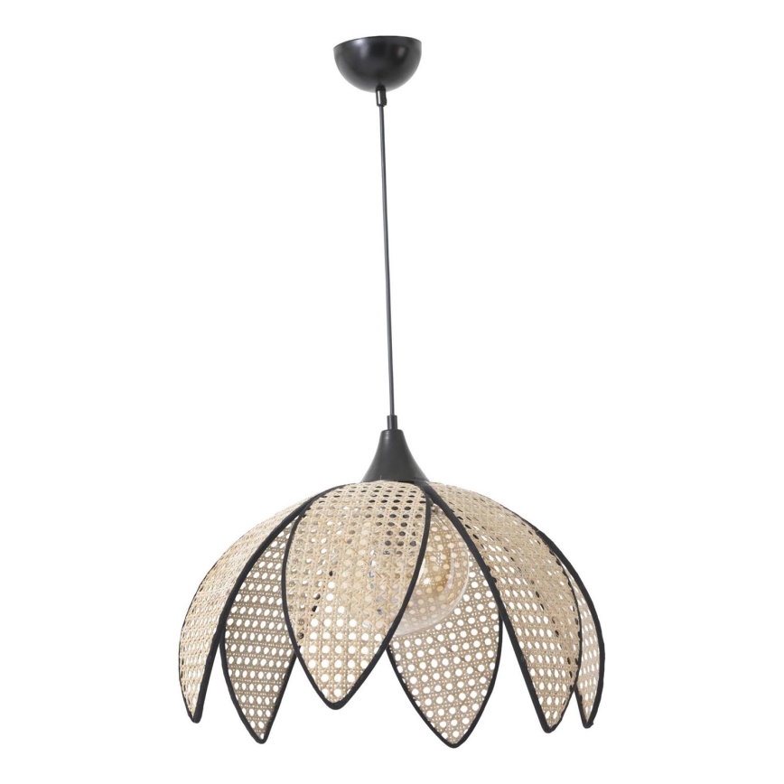 Lámpara colgante FUME 1xE27/40W/230V diámetro 40 cm negro/beige