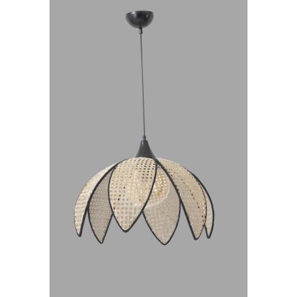 Lámpara colgante FUME 1xE27/40W/230V diámetro 40 cm negro/beige