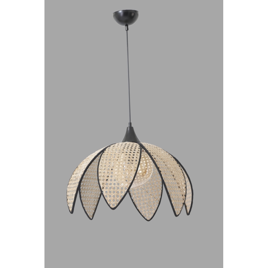 Lámpara colgante FUME 1xE27/40W/230V diámetro 40 cm negro/beige