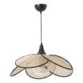 Lámpara colgante FUME 1xE27/40W/230V Ø 45 cm negra/beige