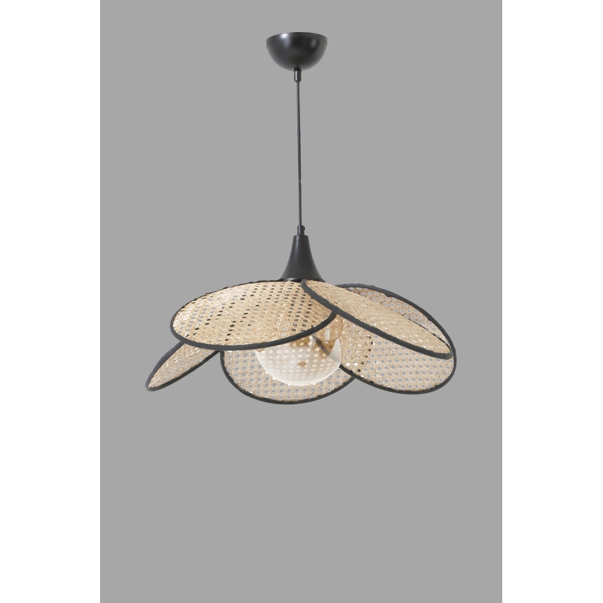 Lámpara colgante FUME 1xE27/40W/230V Ø 45 cm negra/beige