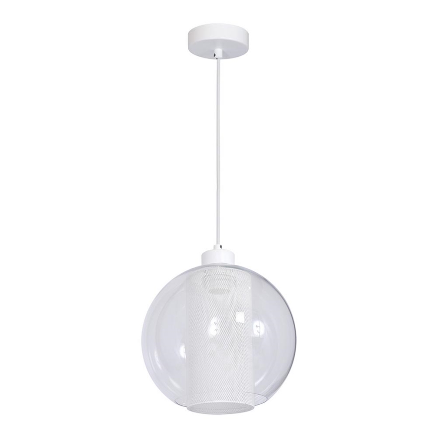 Lámpara colgante FUNA 1xE27/60W/230V blanco