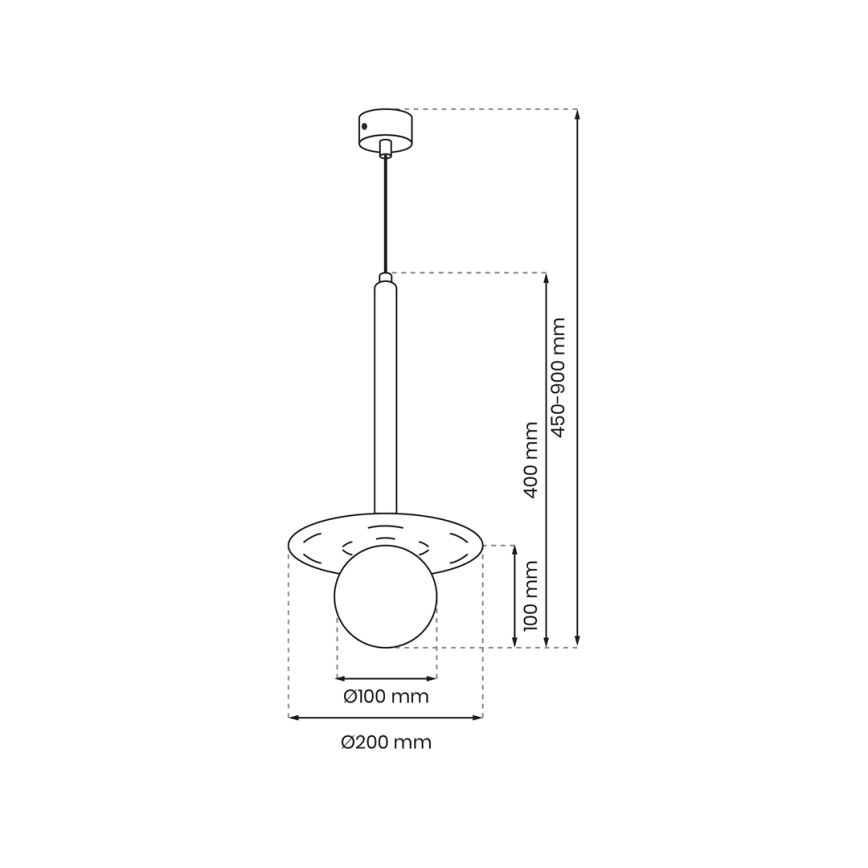 Lámpara colgante FUTURA 1xG9/7W/230V negro