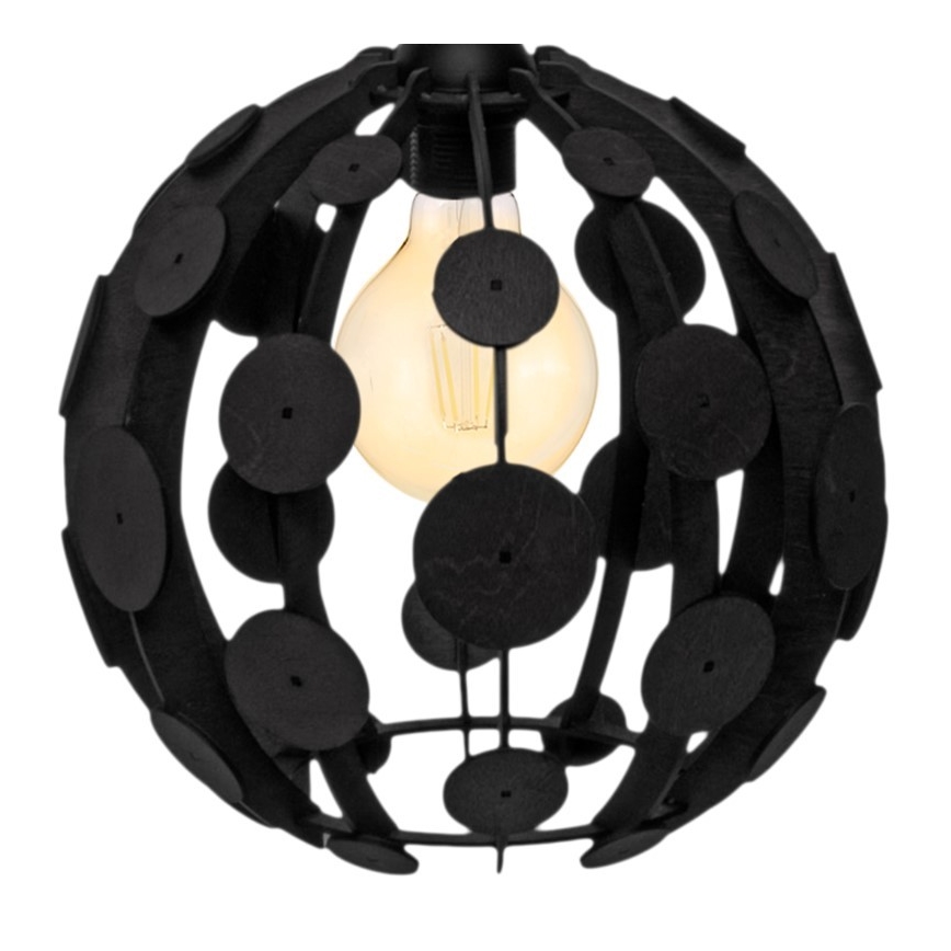 Lámpara colgante GAIA 1xE27/60W/230V negro diámetro 18 cm