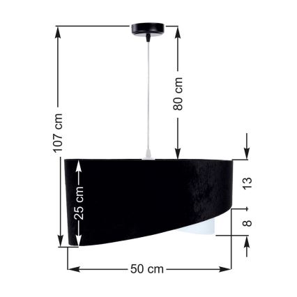 Lámpara colgante GALAXY 1xE27/60W/230V