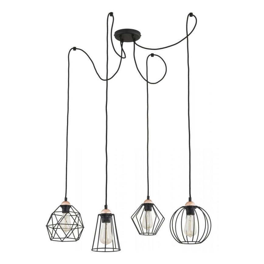 Lámpara colgante GALAXY 4xE27/60W/230V araña