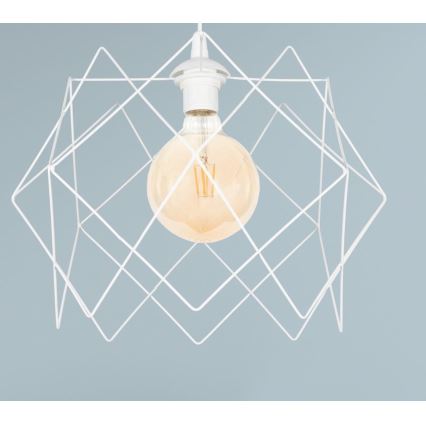 Lámpara colgante GALL 1xE27/60W/230V blanco