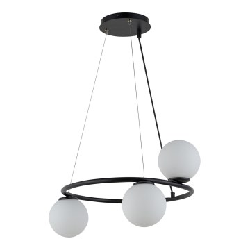 Lámpara colgante GAMA 3xG9/12W/230V negro