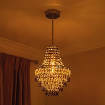 Lámpara colgante GEMMA con varilla 1xE27/60W/230V Ø 23 cm