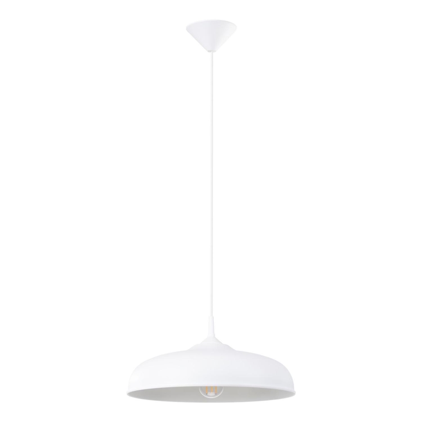 Lámpara colgante GINA 1xE27/15W/230V diá. 38 cm blanco