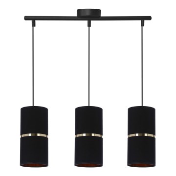 Lámpara colgante GINA 3xE27/60W/230V negro