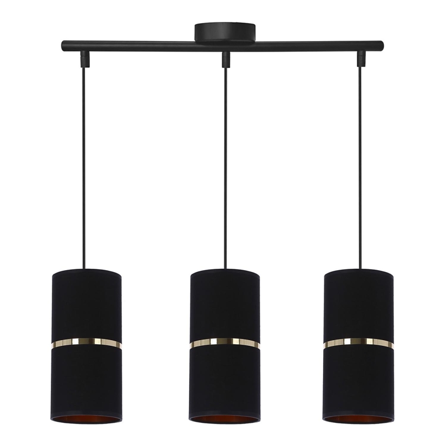 Lámpara colgante GINA 3xE27/60W/230V negro