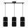 Lámpara colgante GINA 3xE27/60W/230V negro