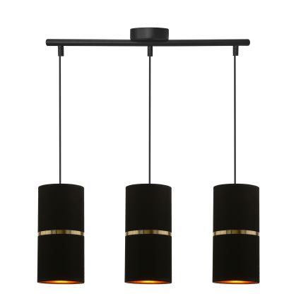 Lámpara colgante GINA 3xE27/60W/230V negro