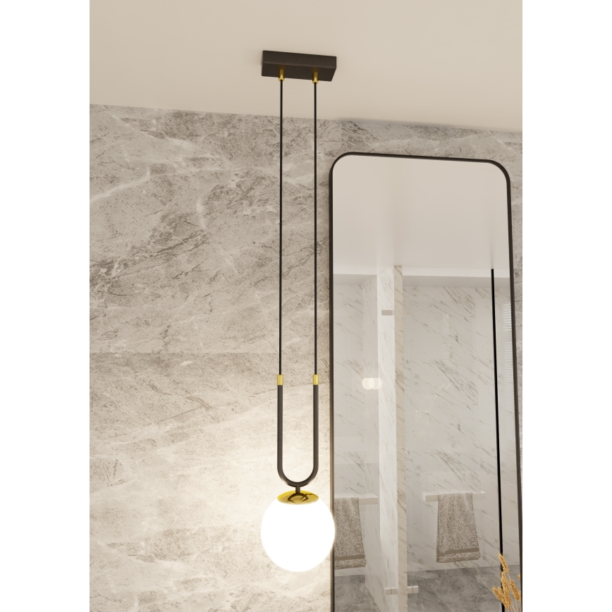 Lámpara colgante GLAM 1xE14/10W/230V negro