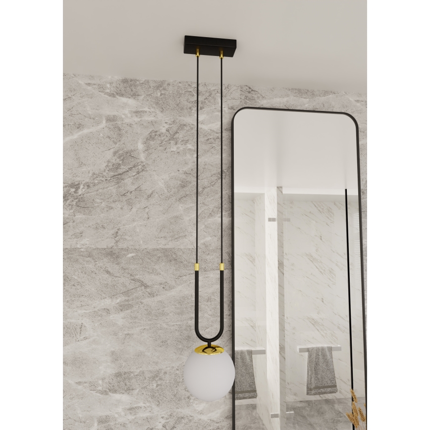 Lámpara colgante GLAM 1xE14/10W/230V negro