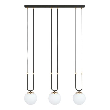 Lámpara colgante GLAM 3xE14/10W/230V negro