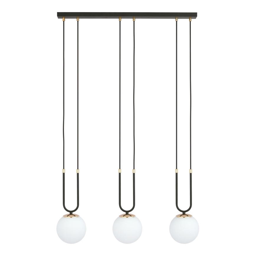 Lámpara colgante GLAM 3xE14/10W/230V negro