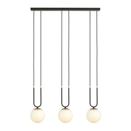 Lámpara colgante GLAM 3xE14/10W/230V negro