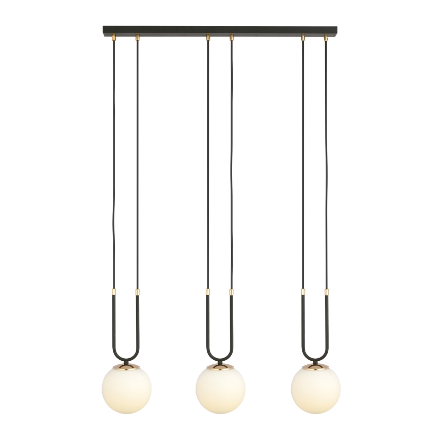 Lámpara colgante GLAM 3xE14/10W/230V negro