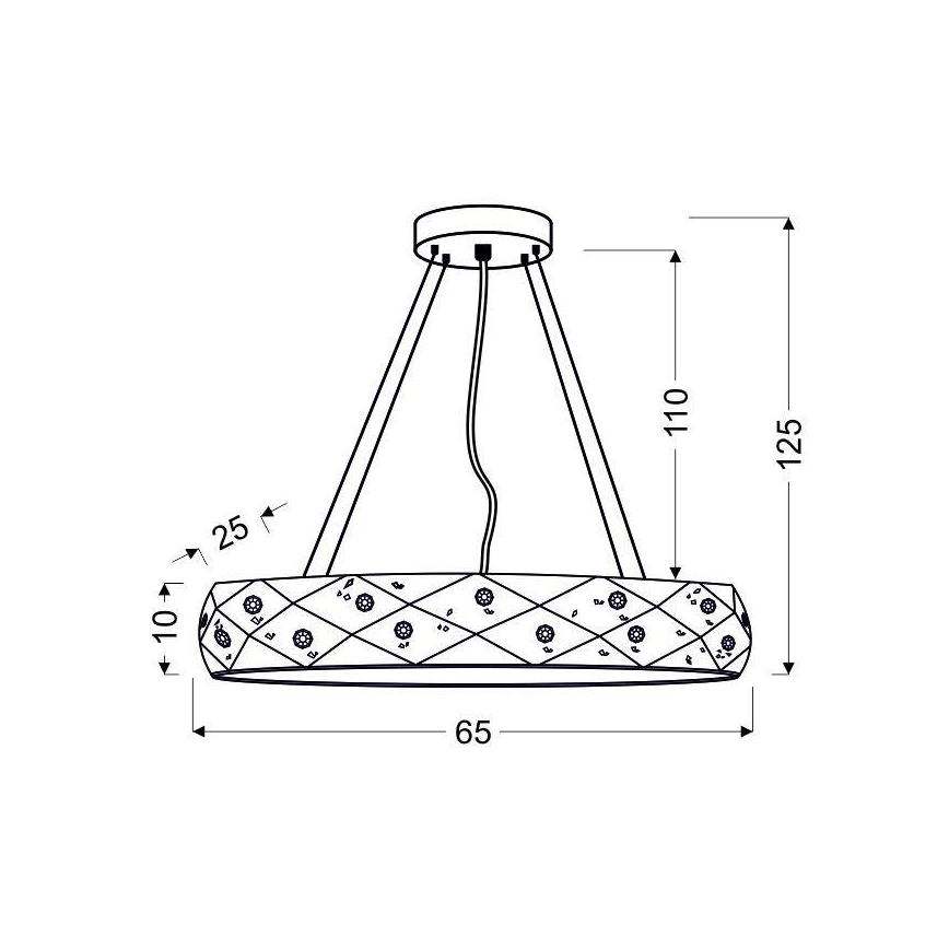 Lámpara colgante GLANCE 5xG9/40W/230V